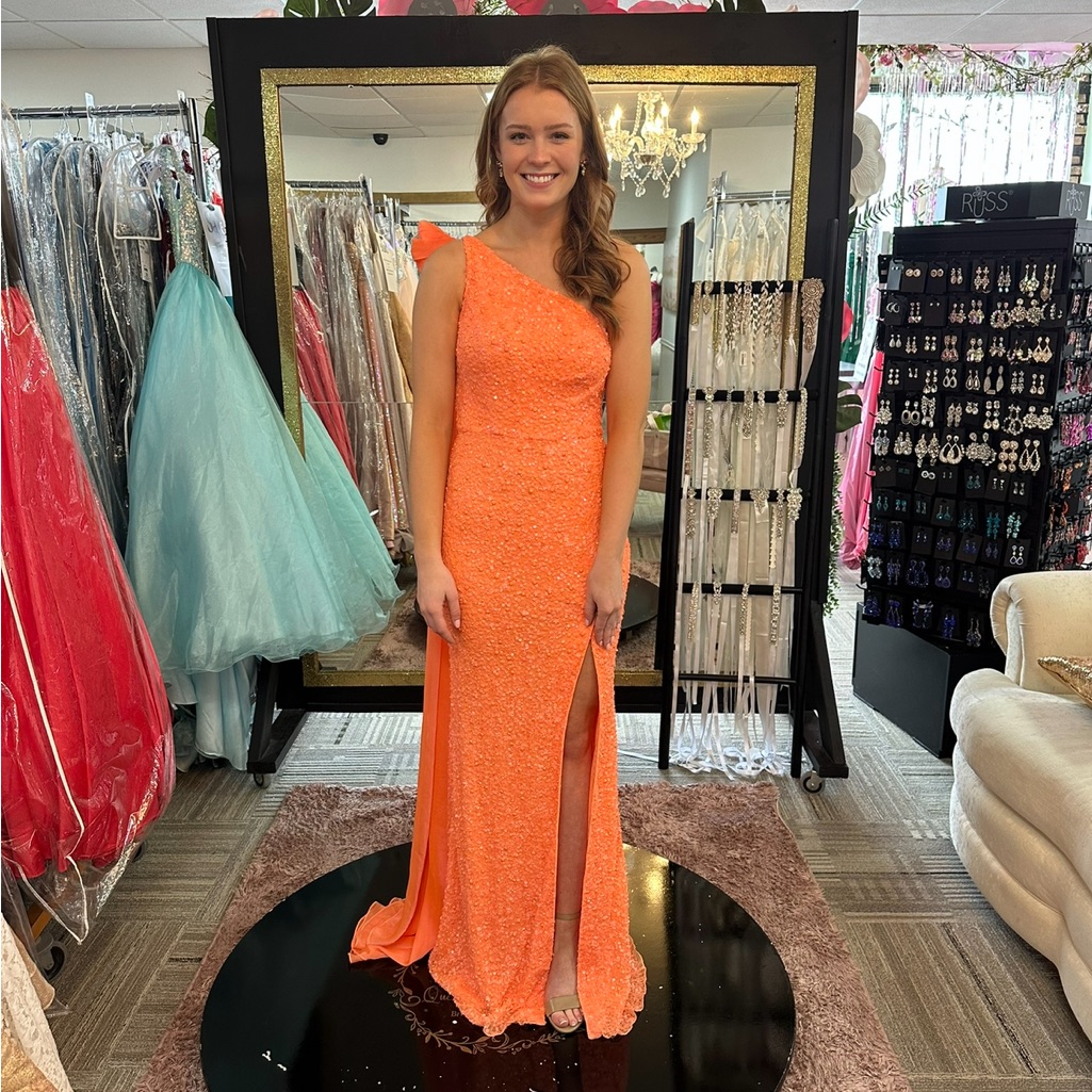 Ashley Lauren One-Shoulder Gown